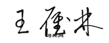 駱恆光王雁林草書個性簽名怎么寫