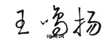 駱恆光王鳴揚草書個性簽名怎么寫