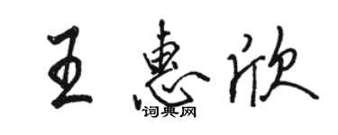 駱恆光王惠欣行書個性簽名怎么寫