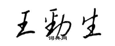 王正良王勁生行書個性簽名怎么寫