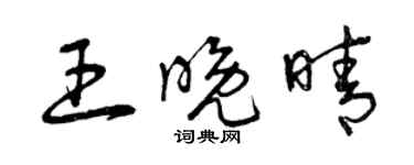曾慶福王晚晴草書個性簽名怎么寫