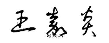 曾慶福王嘉炎草書個性簽名怎么寫