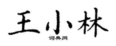 丁謙王小林楷書個性簽名怎么寫