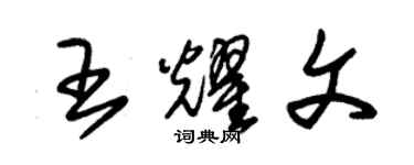 朱錫榮王耀文草書個性簽名怎么寫