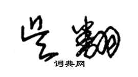 朱錫榮吳翻草書個性簽名怎么寫