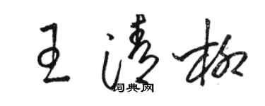 駱恆光王清柳草書個性簽名怎么寫
