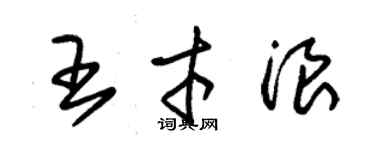 朱錫榮王才浪草書個性簽名怎么寫