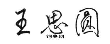 駱恆光王思圓行書個性簽名怎么寫