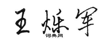 駱恆光王爍軍行書個性簽名怎么寫