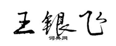 曾慶福王銀飛行書個性簽名怎么寫