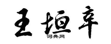 胡問遂王垣辛行書個性簽名怎么寫