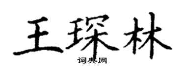丁謙王琛林楷書個性簽名怎么寫
