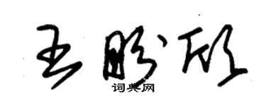 朱錫榮王盼欣草書個性簽名怎么寫