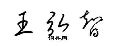 梁錦英王弘智草書個性簽名怎么寫