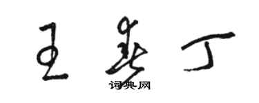 駱恆光王春丁草書個性簽名怎么寫