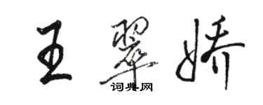 駱恆光王翠嬌行書個性簽名怎么寫