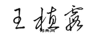 駱恆光王植霞草書個性簽名怎么寫