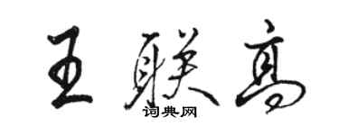 駱恆光王聯高行書個性簽名怎么寫