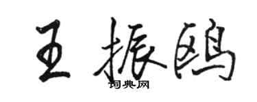 駱恆光王振鷗行書個性簽名怎么寫