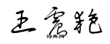 曾慶福王震艷草書個性簽名怎么寫