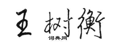 駱恆光王樹衡行書個性簽名怎么寫