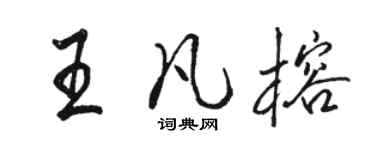 駱恆光王凡榕行書個性簽名怎么寫