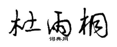曾慶福杜雨桐草書個性簽名怎么寫