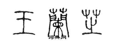 陳聲遠王蘭芝篆書個性簽名怎么寫