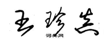 朱錫榮王珍真草書個性簽名怎么寫