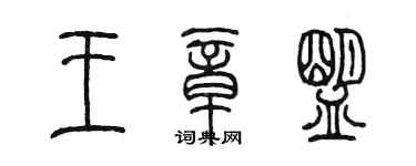 陳墨王章盟篆書個性簽名怎么寫