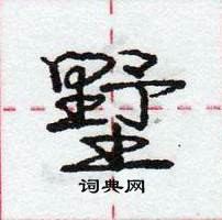 龐中華寫的硬筆行書墅