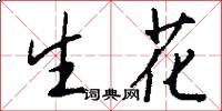 生花怎么寫好看
