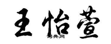 胡問遂王怡萱行書個性簽名怎么寫