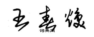 朱錫榮王春煥草書個性簽名怎么寫