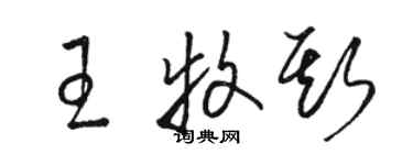 駱恆光王牧斯草書個性簽名怎么寫