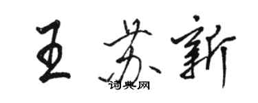 駱恆光王蘇新行書個性簽名怎么寫