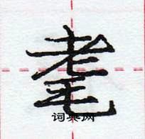 龐中華寫的硬筆行書耄