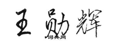 駱恆光王勛輝行書個性簽名怎么寫