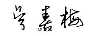 曾慶福吳春梅草書個性簽名怎么寫