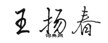 駱恆光王揚春行書個性簽名怎么寫