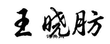 胡問遂王曉肪行書個性簽名怎么寫