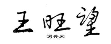 曾慶福王旺望行書個性簽名怎么寫