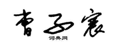 朱錫榮曹子宸草書個性簽名怎么寫