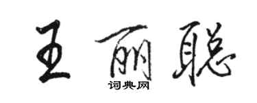 駱恆光王麗聰行書個性簽名怎么寫