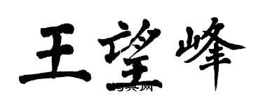 翁闓運王望峰楷書個性簽名怎么寫