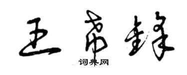 曾慶福王希鋒草書個性簽名怎么寫