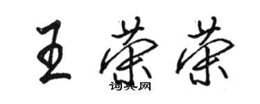 駱恆光王榮榮行書個性簽名怎么寫