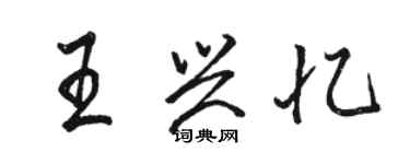 駱恆光王興憶行書個性簽名怎么寫