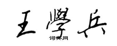 王正良王學兵行書個性簽名怎么寫