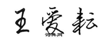 駱恆光王愛耘行書個性簽名怎么寫